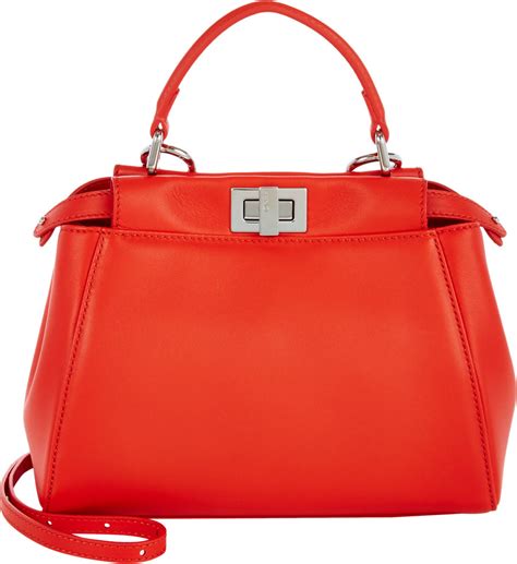 fendi peekaboo mini red